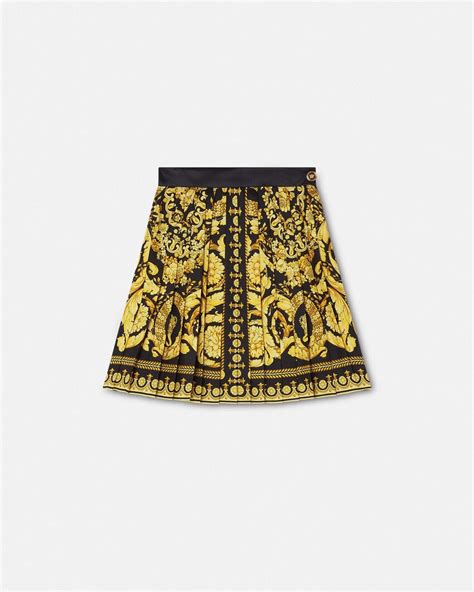 Barocco Pleated Skirt Black,Print 